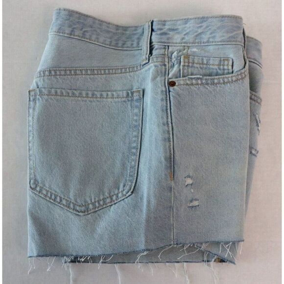 Old Navy Women's Sz 8 Light Blue Camila High-Rise O.G. Straight Shorty Shorts - Picture 6 of 7